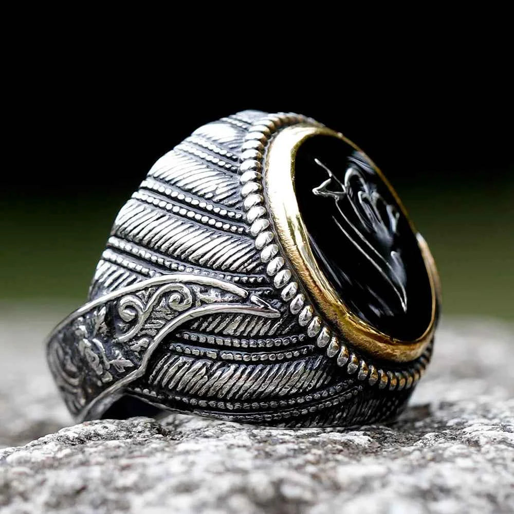 BEIER 2025 New Unique Design 316L Stainless Steel Turkey Ring - AMULET RING STORE