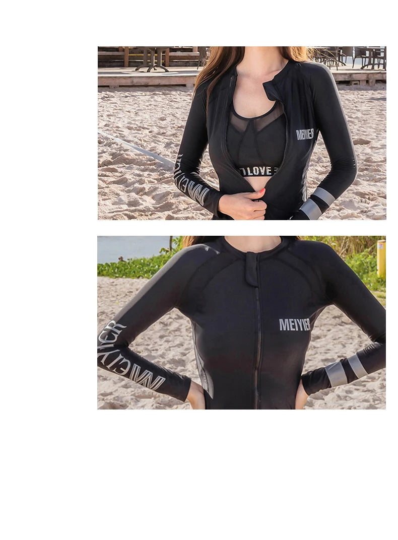 2024 Modest Fashion Swimming Suit For Women Full Cover Burkini Muslim Swimwear Womens Islamic Long Sleeve Swimsuit Skirted M-XXL