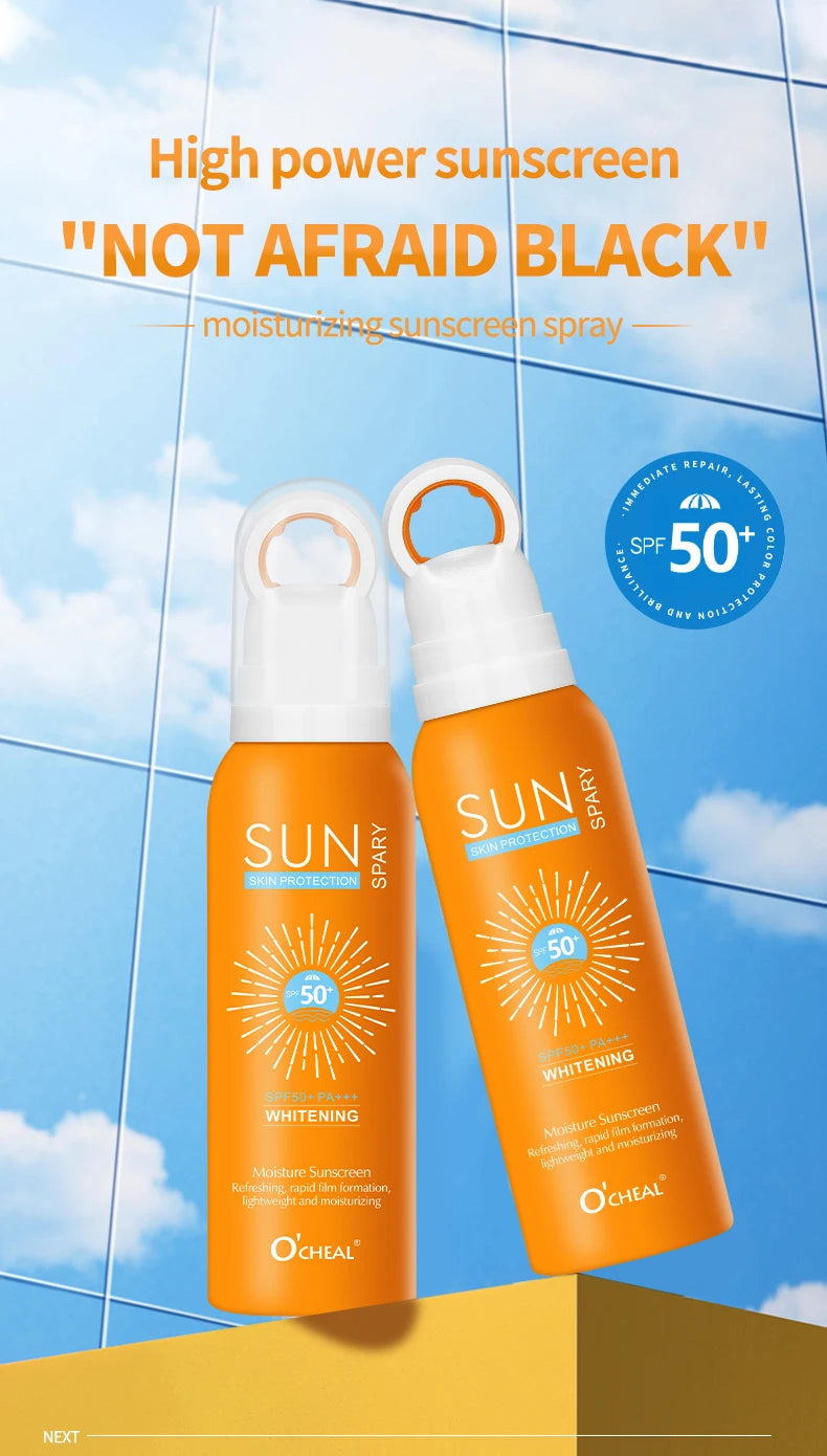 O‘cheal 150ml Sunscreen Spray Anti-aging Anti Wrinkle Moisturizing Whitening Sunscreen Spray Facial Body Neck Skin Care Cream