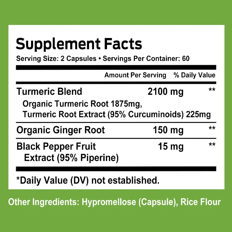 Ginger Root, Black Pepper Extract, Supports The Immune System, Digestive System, Cardiovascular Health, Balances Blood Sugar