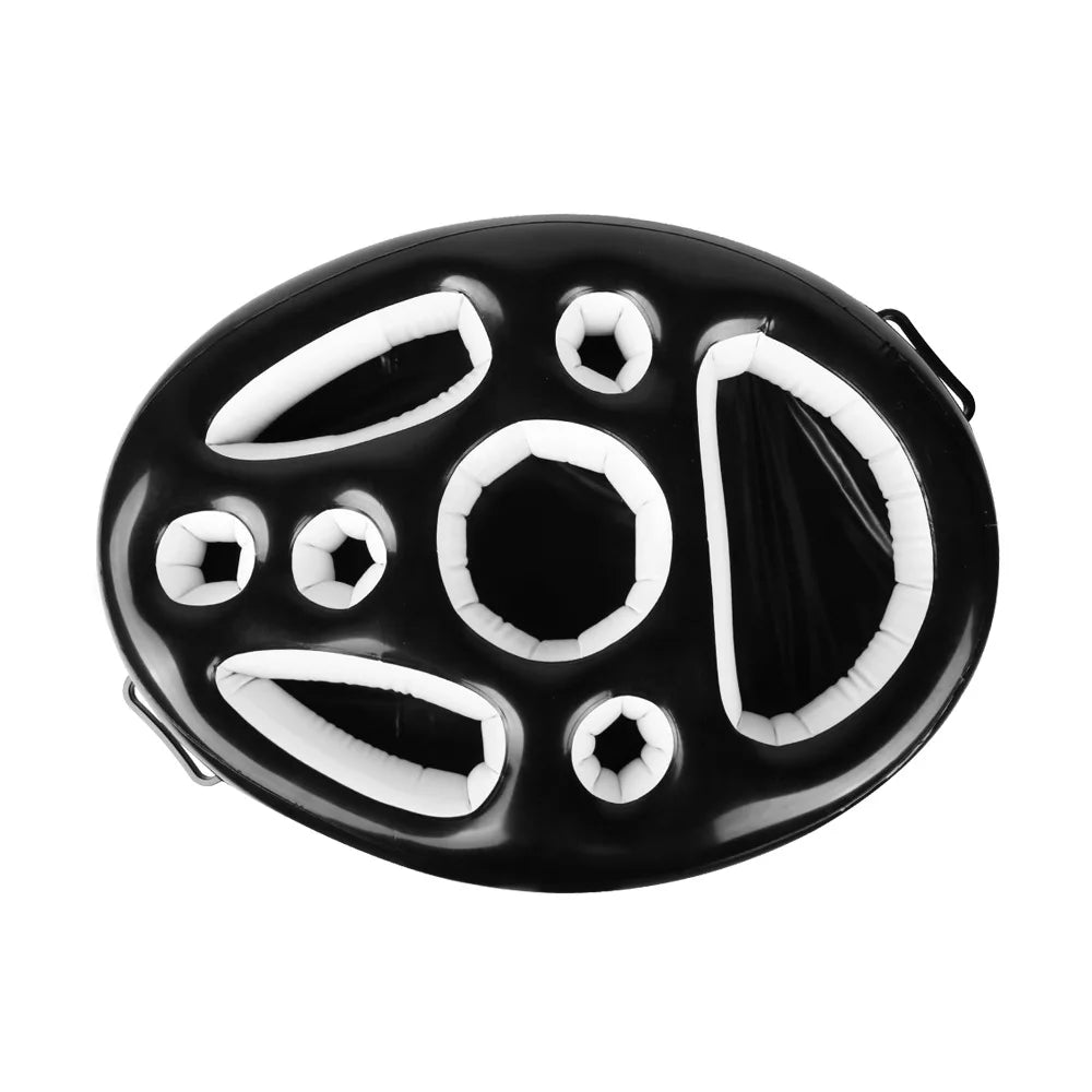 Inflatable PVC water ice bar self-service ice tray party floating portable beverage rack porous coaster tray. Water party - AMULET RING STORE