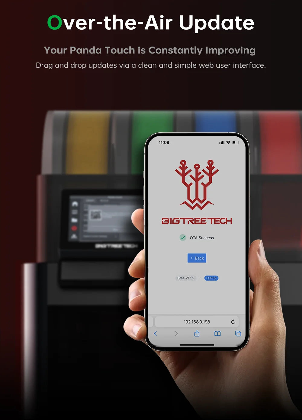 BIGTREETECH Panda Touch 5 Inch Touch Screen Multi-Printer Wireless Control Upgrade For Bambu Lab X1 P1 BambuLab A1 3D Printer