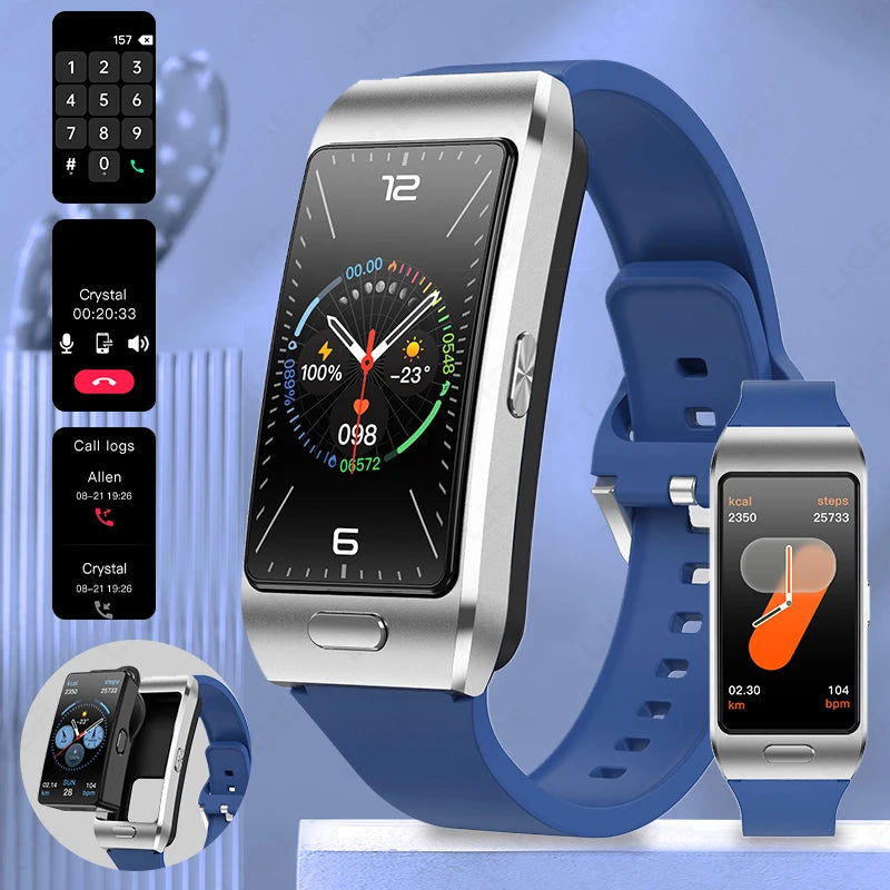 LIGE 2 In 1 TWS Headset Smart Watch 1.57" Men Women GPS Sports Fitness ECG Heart Rate Watches Bluetooth Call Music Smartwatch