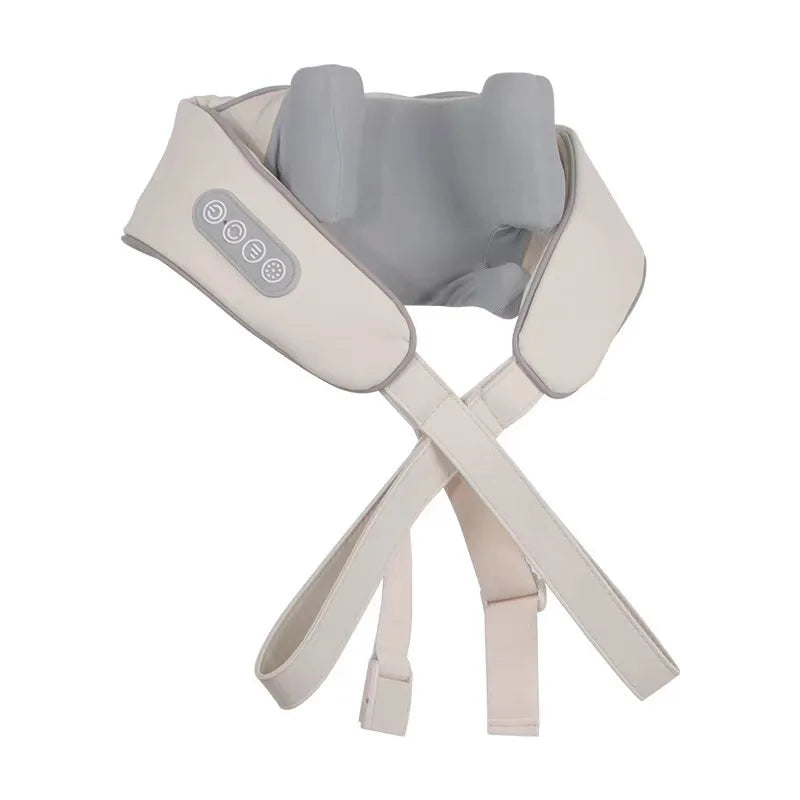 Shoulder and neck massager, capable of deep hot compress, finger pressure wireless massage shawl, electric kneading massager