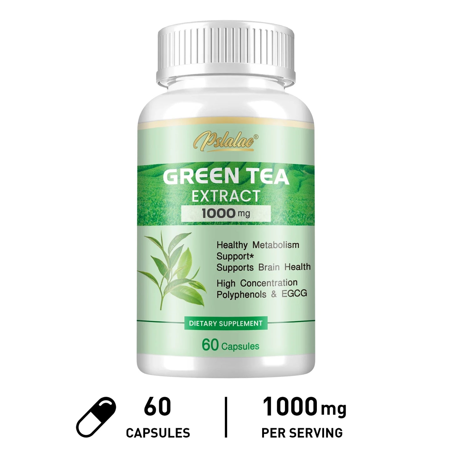 Green Tea Extract - Supports Energy Levels, Cleanses and Detoxifies The Intestines, Boosts Metabolism Fat Burner