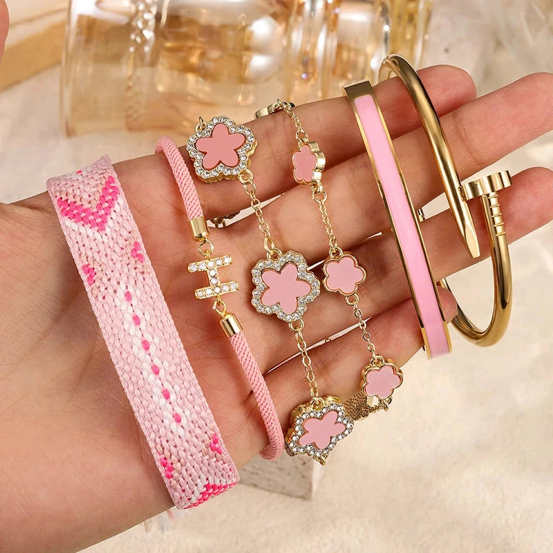 Summer Style Element Decorative Bracelet Suit Suitable For Women To Wear And Match Fashion Jewelry For Summer Travel - AMULET RING STORE