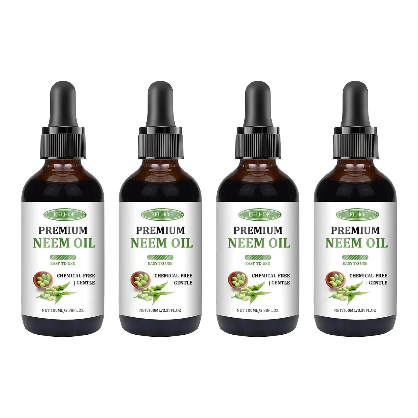 EELHOE 100ml Neem Oil Serum Cleansing Skin Plump Hair Growth Nail Top Coat Care Multi-purpose Essence Pure Natural Daily Care