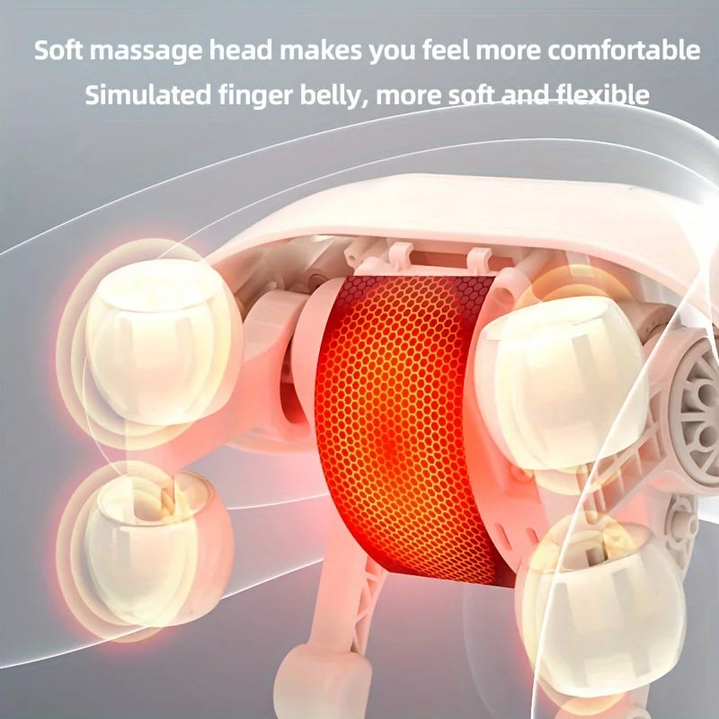 Shoulder and neck massager, capable of deep hot compress, finger pressure wireless massage shawl, electric kneading massager