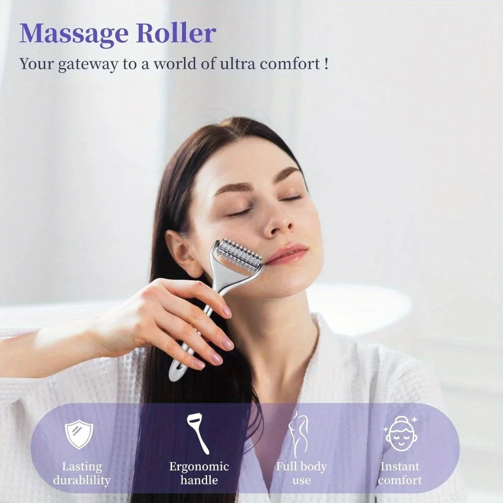 Face Massager Massage Acupuncture Roller For Neck Arm Leg Foot Face Lifting Deep Tissue Massage Tool Face Beauty Skin Care Tool