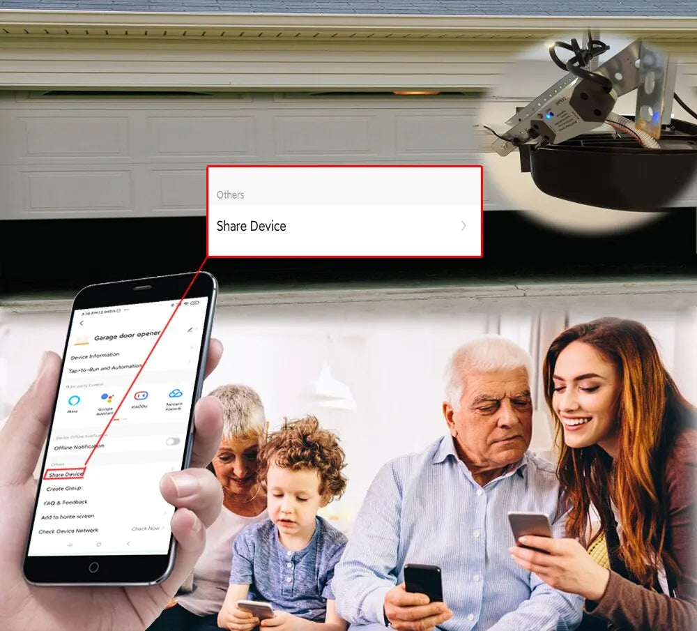 Tuya WiFi Switch Garage Door Controller Smart Door Opener Work with Alexa Google Home Smart Life Tuya APP Control No Hub Require - AMULET RING STORE