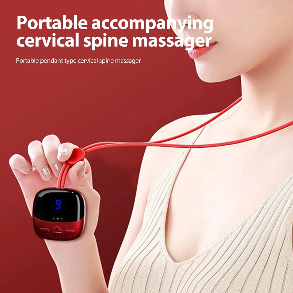 Xiaomi Mini Hanging Neck Massager Smart With Hot Pulse TENS Massage EMS Portable Muscle Stimulator Relax Shoulder Spine Kneading