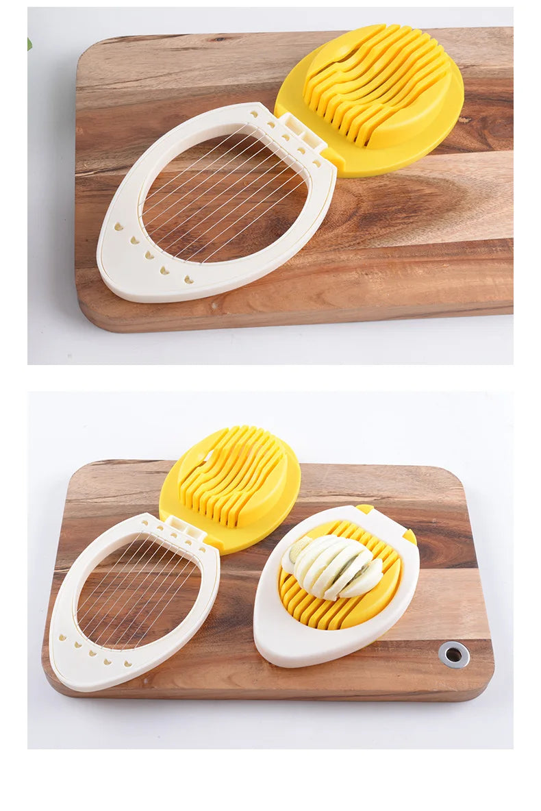 1pc Stainless Steel Multi-purpose Egg Cutter Light and Convenient Creative Egg Slicer Egg Divider Kitchen Accessory - AMULET RING STORE