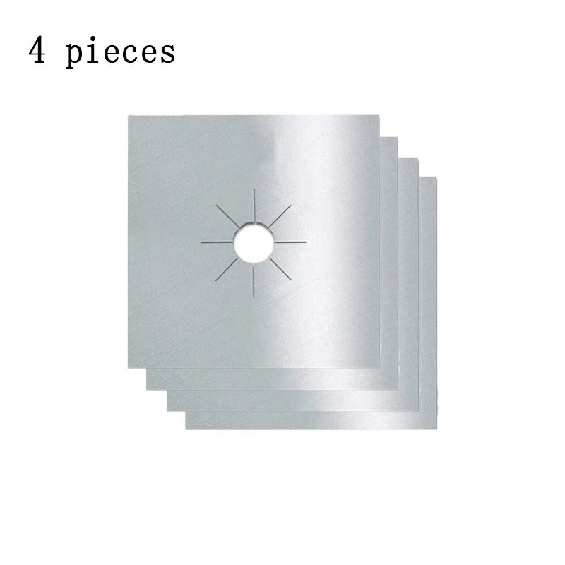 4 Pieces 27 Cm Gas Stove Surface Protection Pad Washable Oil And Dirt Resistant Kitchen Cleaning Accessories - AMULET RING STORE