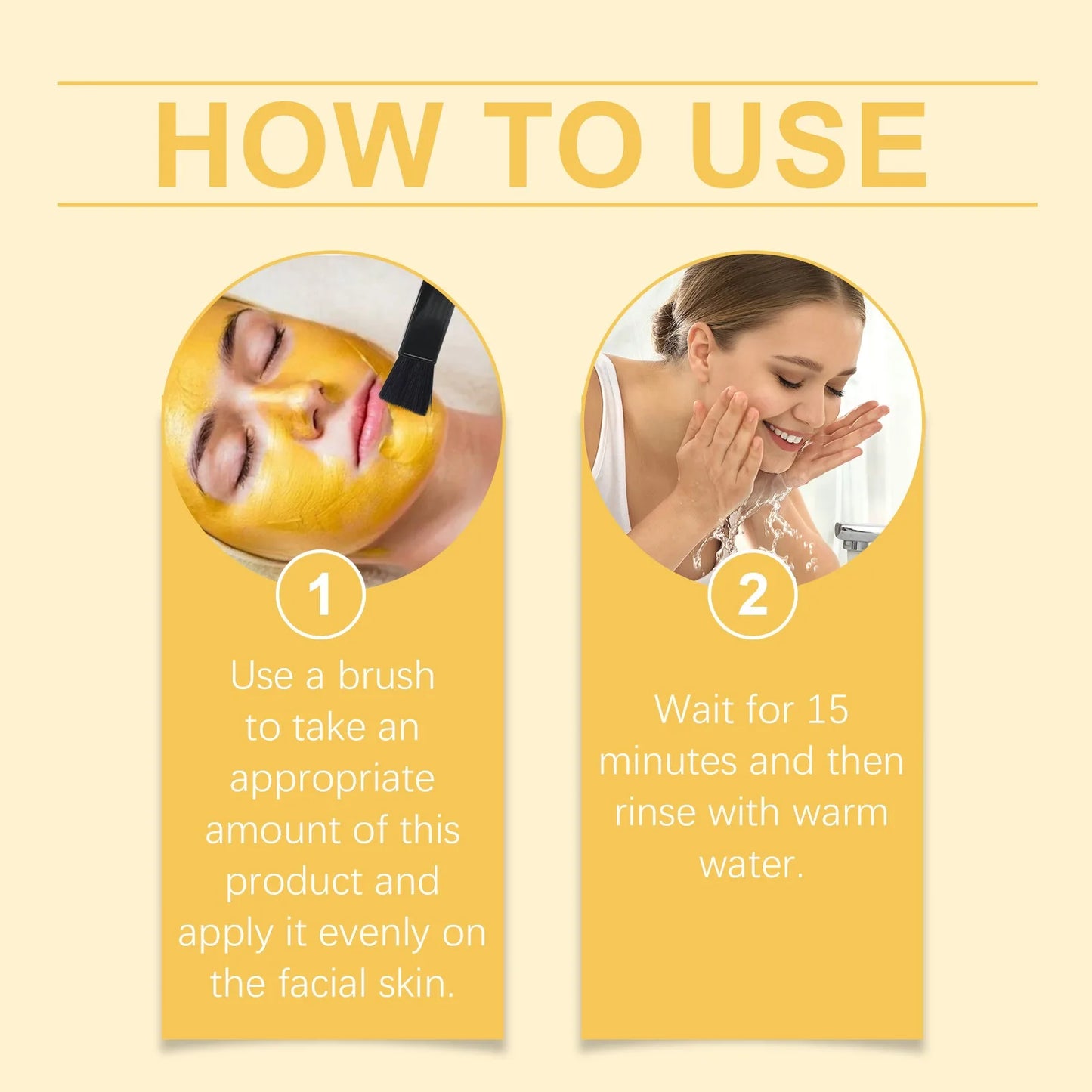 Vitamin C Exfoliating facial mask Turmeric Exfoliating facial mask Improve Pore Deep Cleaning facial mask Apply facial mask - AMULET RING STORE