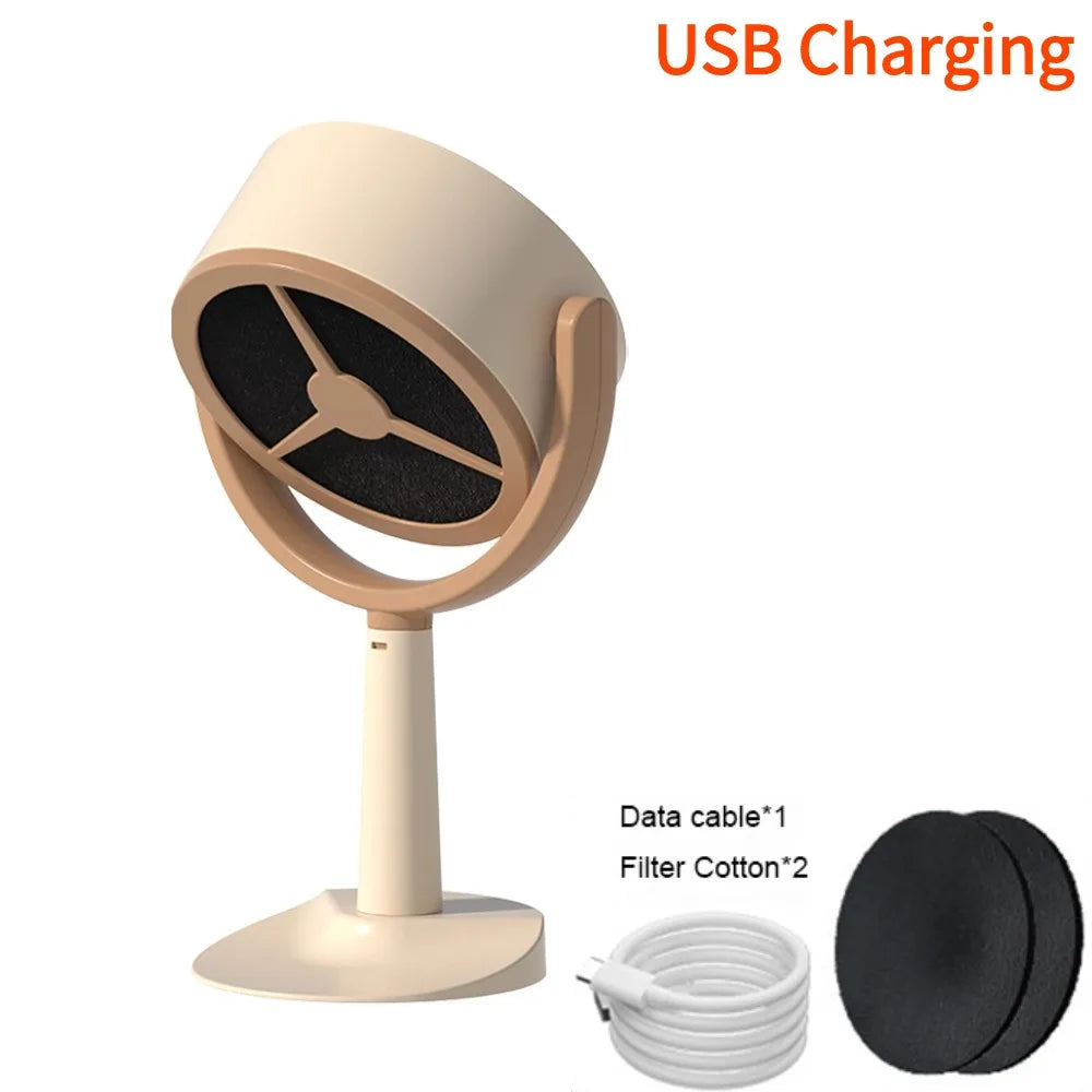 Desktop Range Hood Portable Extractor Exhaust Cooker Small Ventilator Suction For Smoking USB Home Kitchen Indoor BBQ Hot Pot - AMULET RING STORE