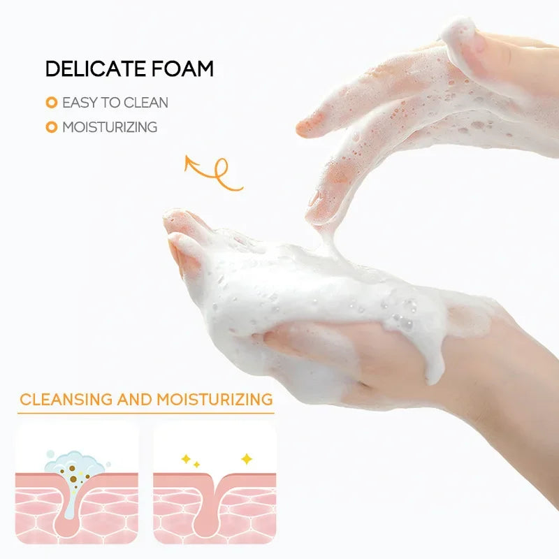 Vitamin C Facial Cleanser Skin Cleansing Moisturizing Blackhead Remove Skincare Face Wash Foam Face Cleanser 50g