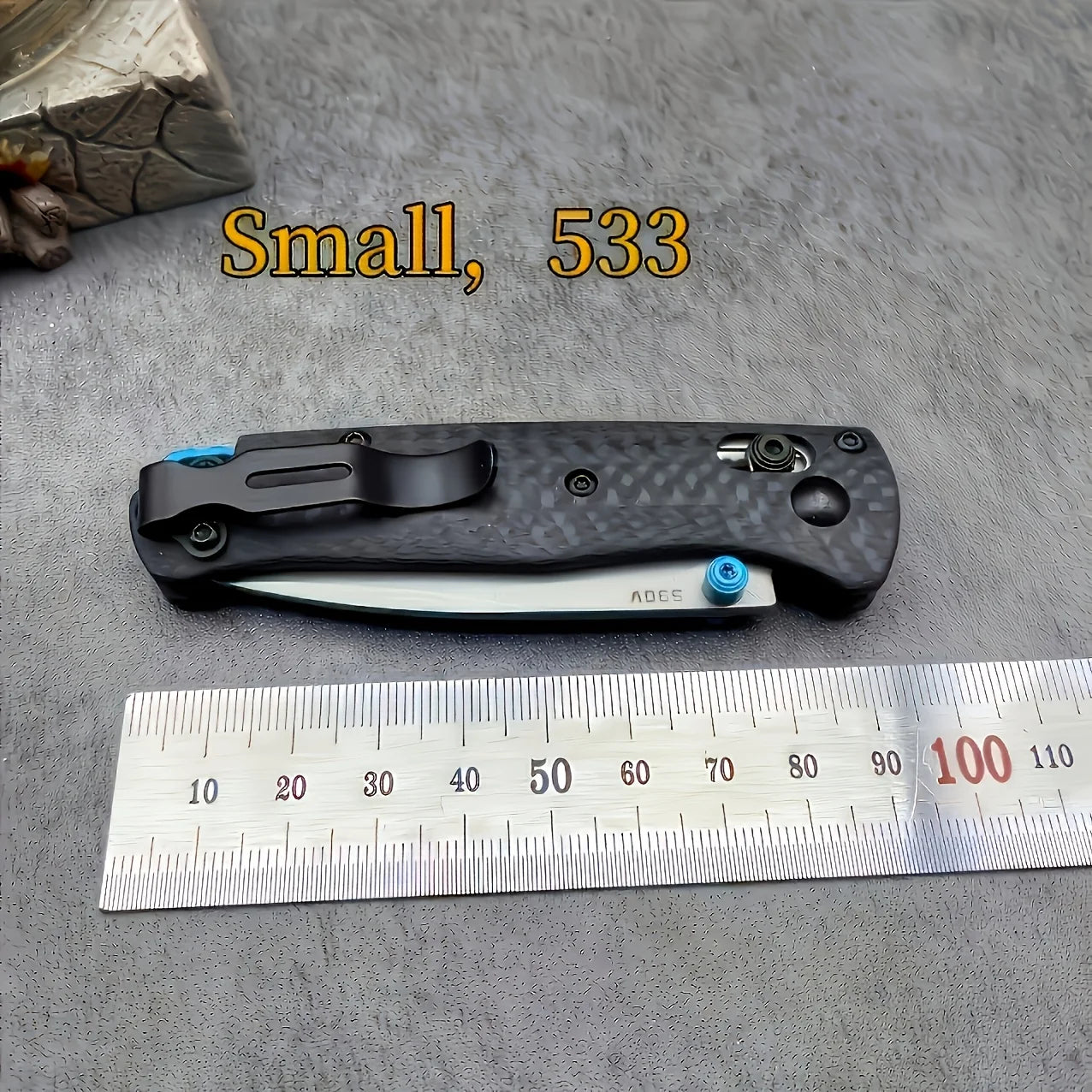 BM 535/533 Folding Knife with Shaft Lock - High Hardness S35V Blade Carbon Fiber Handle - Men Must Have Outdoor Men's Gift