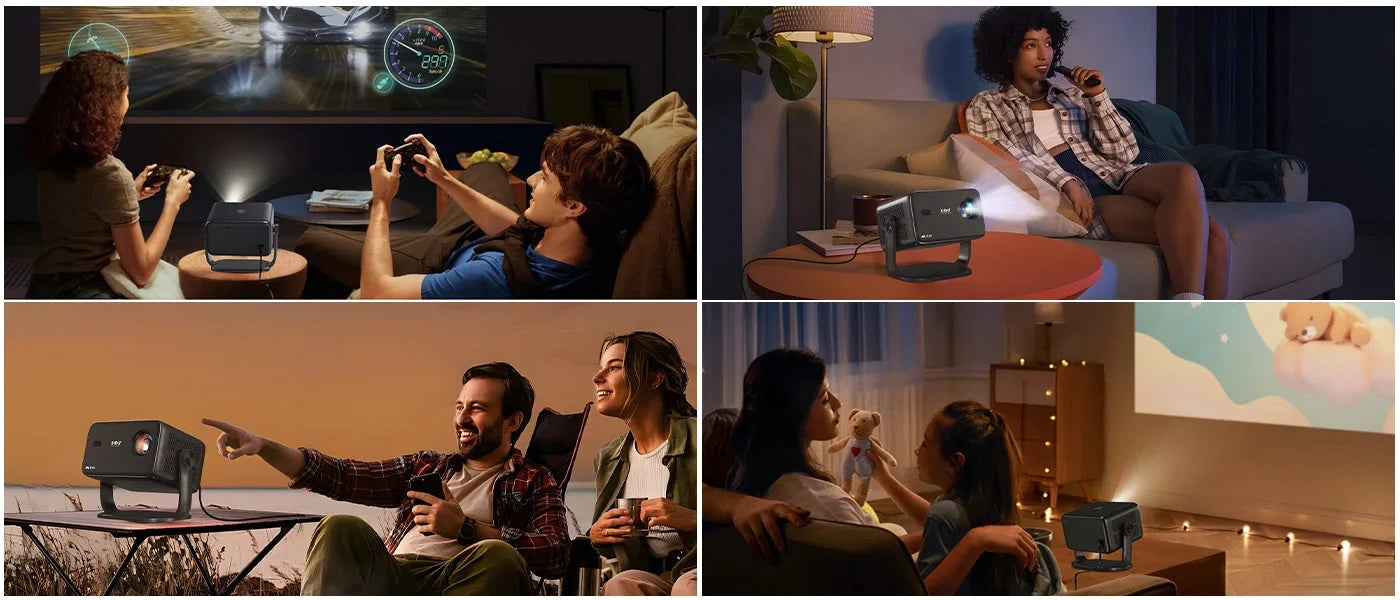 XGODY 4K Native 1080P AUTO Focus WiFi6 Android 11 Projector 500 ANSI HD Home Theater Cinema for Home