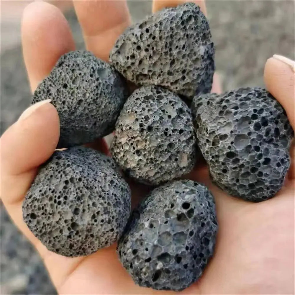 500g/pack Natural Porous Volcanic Rock Original Stone Geode Aromatherapy Essential Oil Diffuser Fish Tank Flower Pot Aquarium - AMULET RING STORE