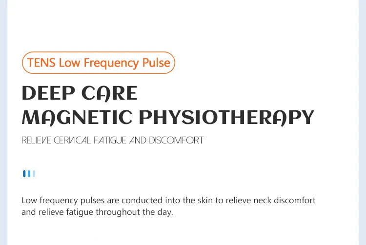 Vibration Neck Masssger Rechargeable Low Frequency Pulse Cervical Massager Smart Electric Neck Massager Hot Compress Massage