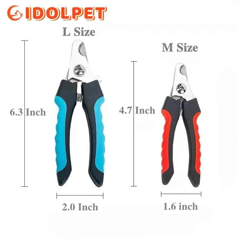 Professional Pet Nail Clipper with Safety Guard Stainless Steel Scissors Cat Dog for Claw Care Grooming Supplies Size Fits - AMULET RING STORE