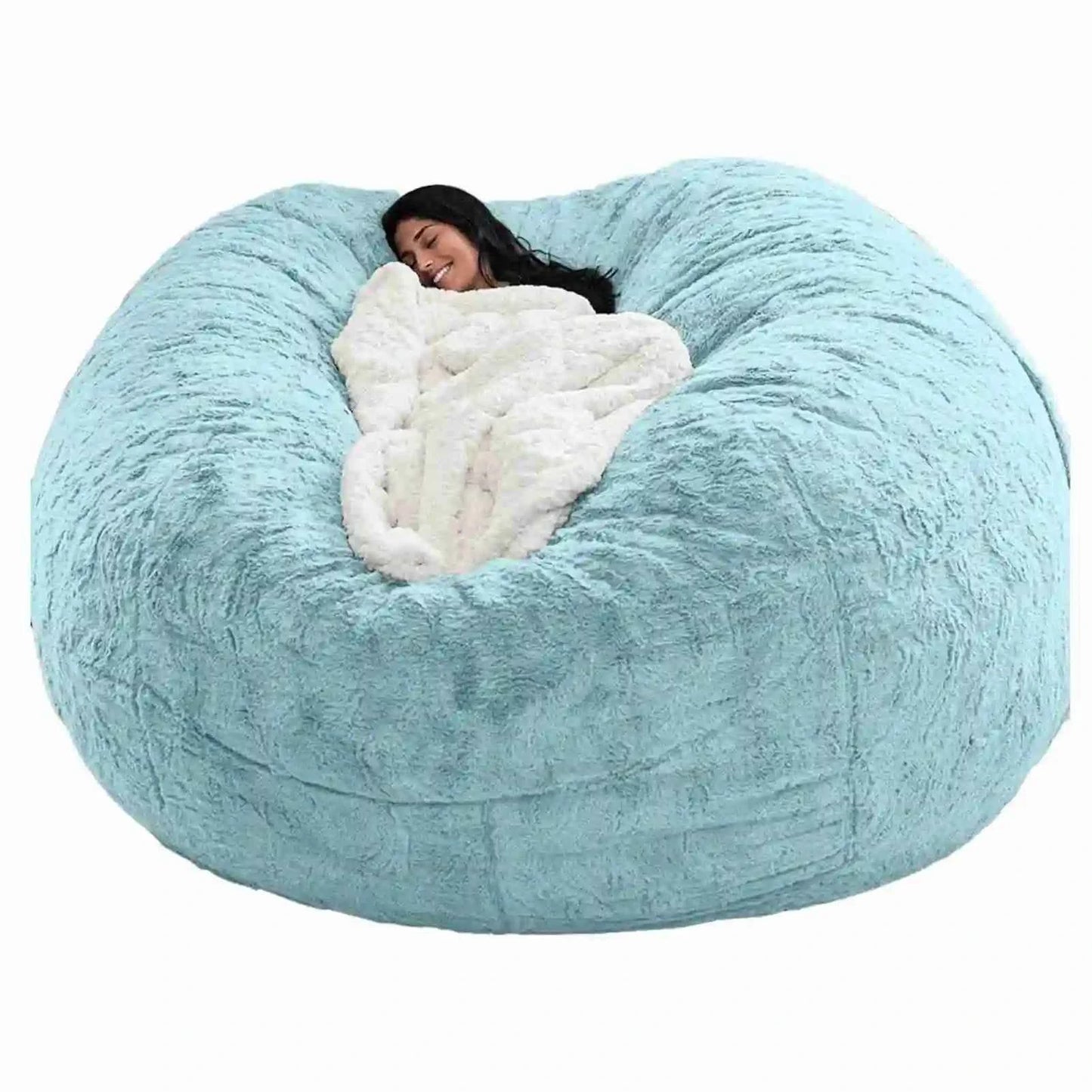 No Stuffed Gray Bean Bags Chair Giant Bean Bags Pouf Sofa Bed Puff Futon Room Seat Tatami Relax Lounge Furniture Only Bags Case