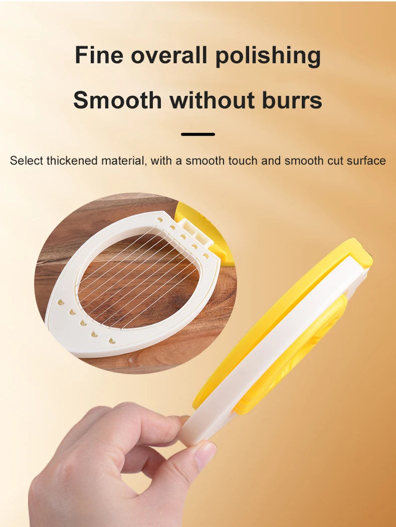 1pc Stainless Steel Multi-purpose Egg Cutter Light and Convenient Creative Egg Slicer Egg Divider Kitchen Accessory