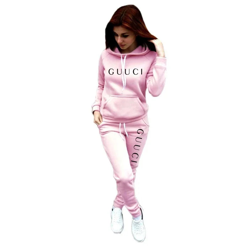2025 Hot Sale Women Fashion Tracksuit Hoodies and Sweatpants High Quality Ladies Daily Casual Sports Jogging Suit Hooded Outfits - AMULET RING STORE