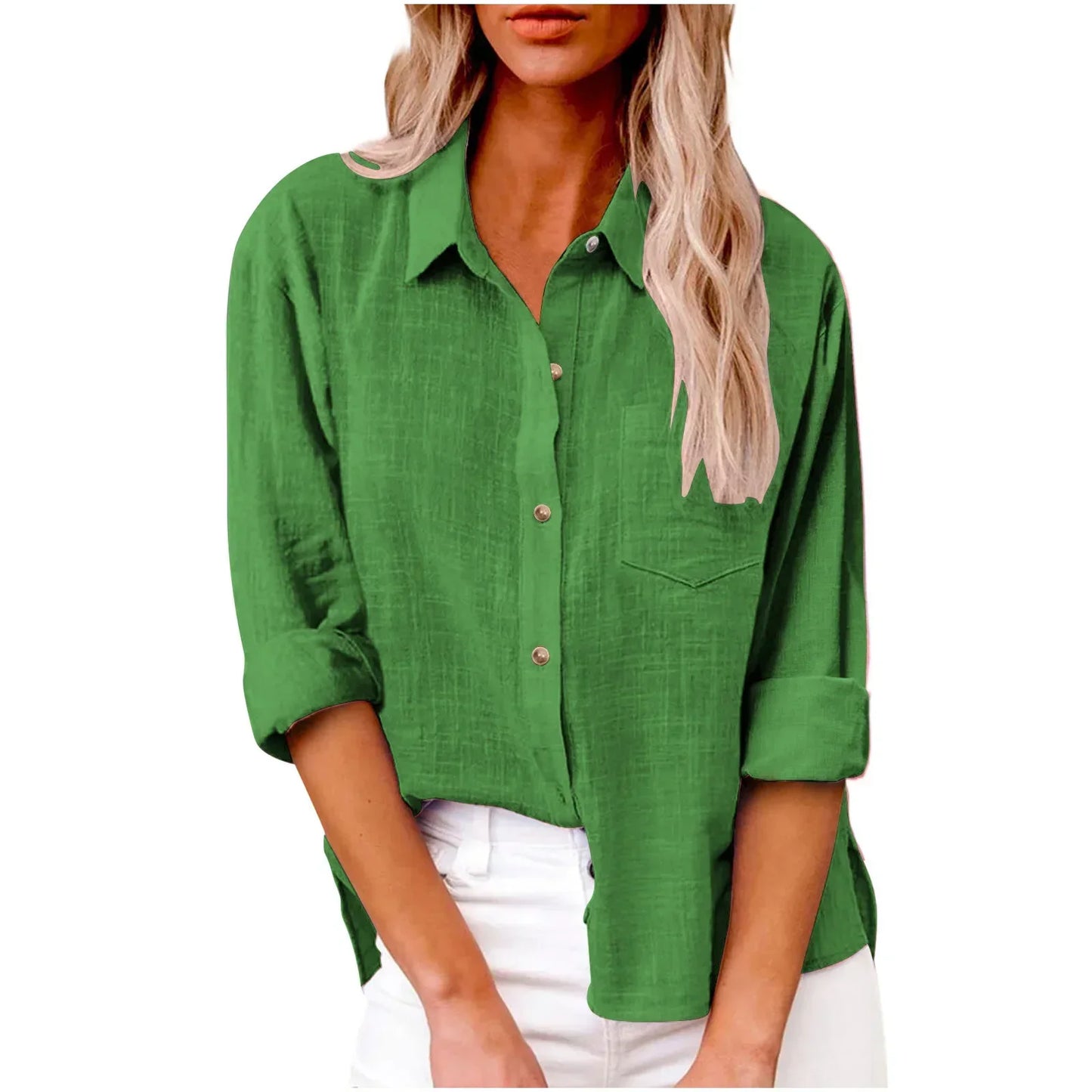 Cotton Linen Long Sleeve Shirts for Women T Shirt Solid Fashion T-Shirt Woman Clothes Tshirt Elegant Casual Tops Tees Streetwear