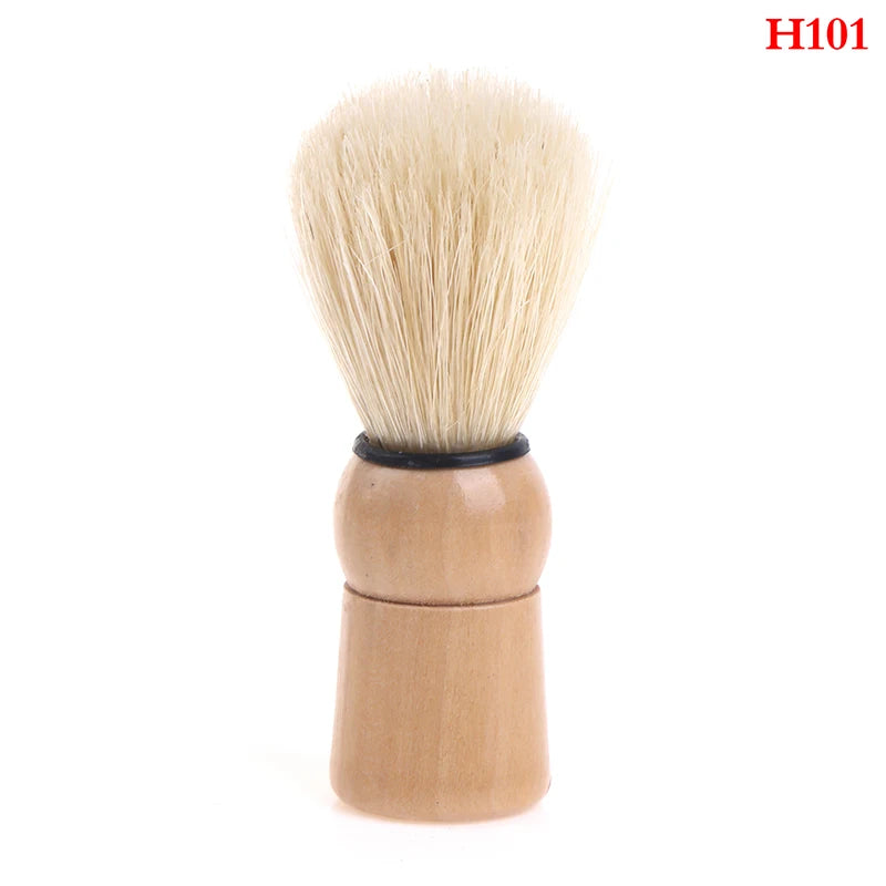 Natural Badger Hair Men's Shaving Brush Barber Salon Men Facial Beard Cleaning Appliance Shave Tool Razor Brush With Wood Handle