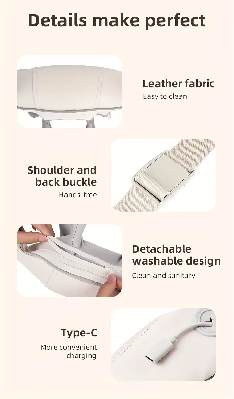 Shoulder and neck massager, capable of deep hot compress, finger pressure wireless massage shawl, electric kneading massager