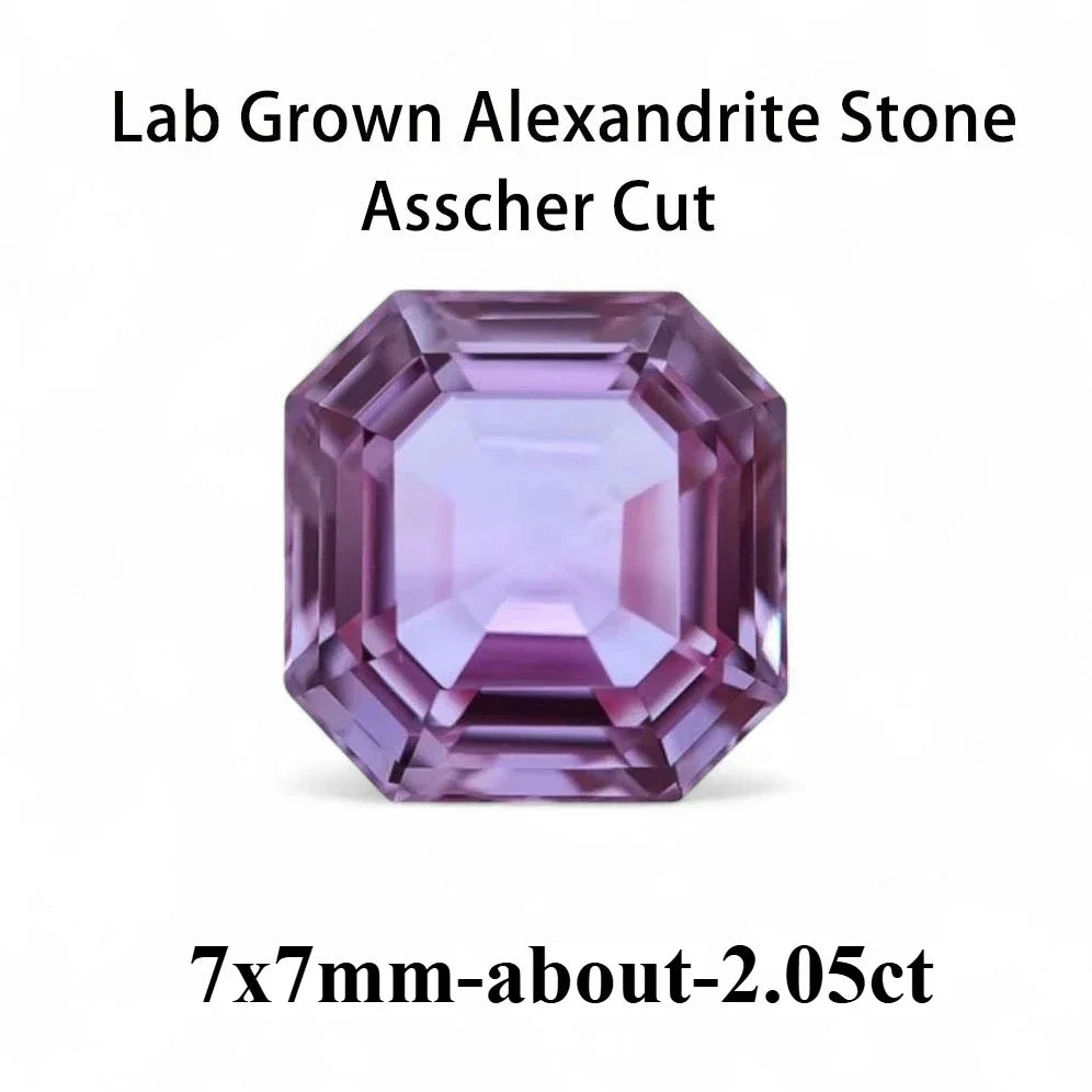 Emerald Cut Lab Grown Alexandrite AGL Certificate Loose Gemstone For Earrings Ring Jewelry Diy Making