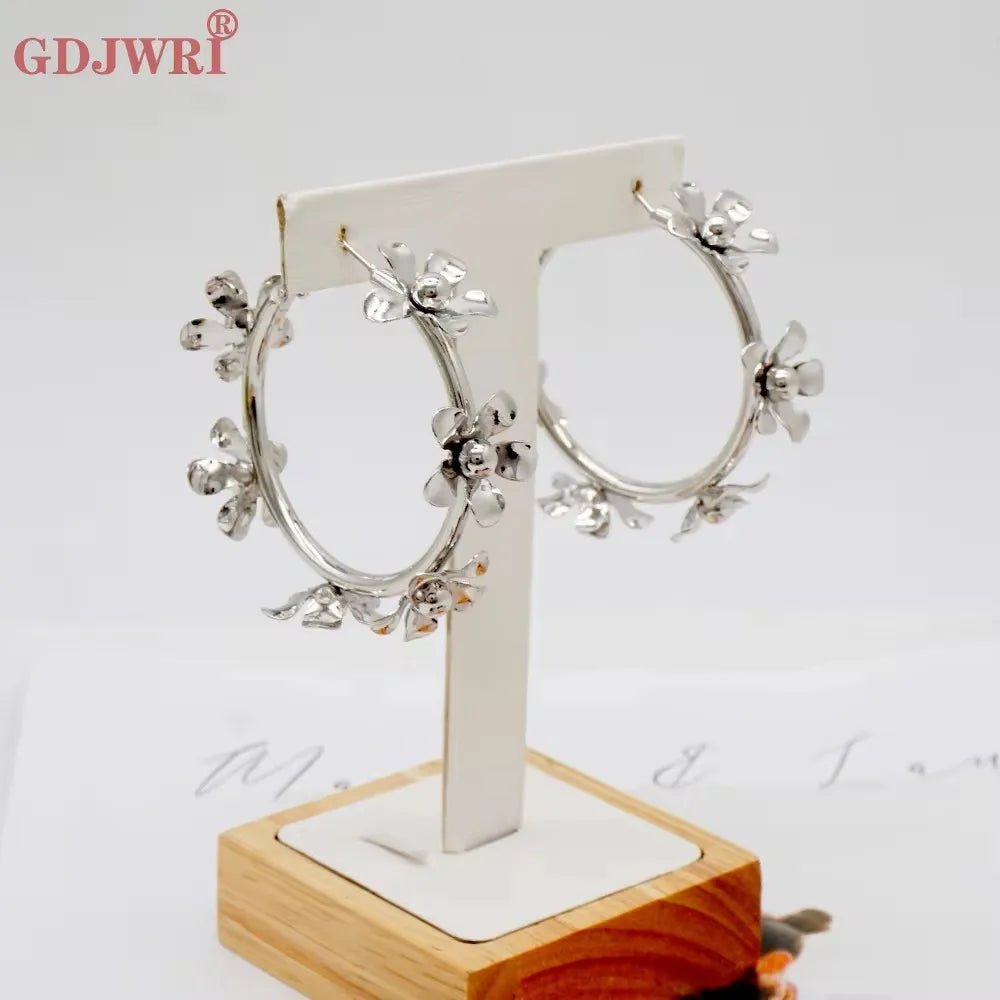 Fan Shape Earrings New Fashion Dubai Gold Color Drop Earrings French African Women Girls Party Gifts Wedding Jewelry Earring