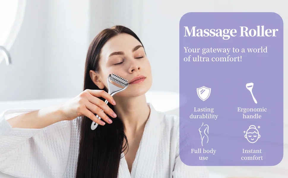 Face Massager Massage Acupuncture Roller For Neck Arm Leg Foot Face Lifting Deep Tissue Massage Tool Face Beauty Skin Care Tool