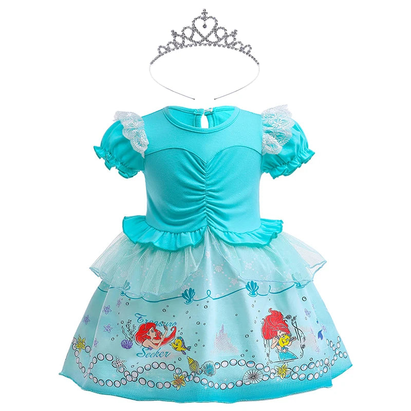 2024 Toddler Girl Princess Dress Toy Kids Clothes Christmas Halloween Woody Alice Jessie Belle Mermaid Infants Party Ball Gowns