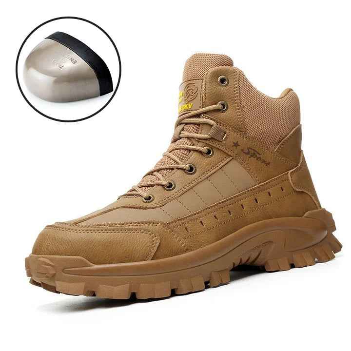 Winter Wool Protective Shoes Men's Anti-smashing Plastic Toe Cap Protective Footwear