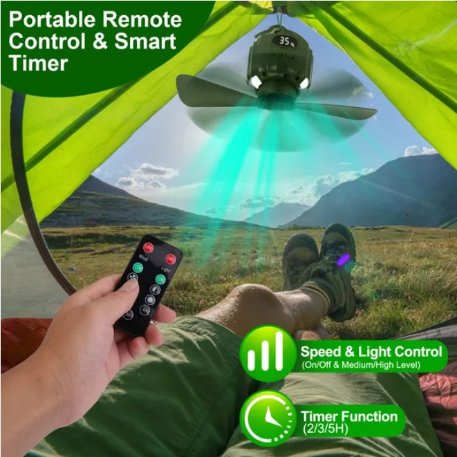 Portable Camping Ceiling LED Fan