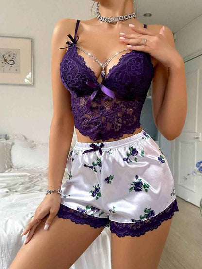 Xiacnee Sexy Pajamas Lace Temptation Sexy Lingerie Suit