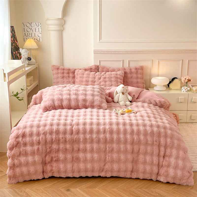 High-end Dehaired Angora Milk Fiber Bed Thickened Blanket