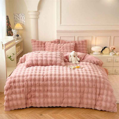 High-end Dehaired Angora Milk Fiber Bed Thickened Blanket