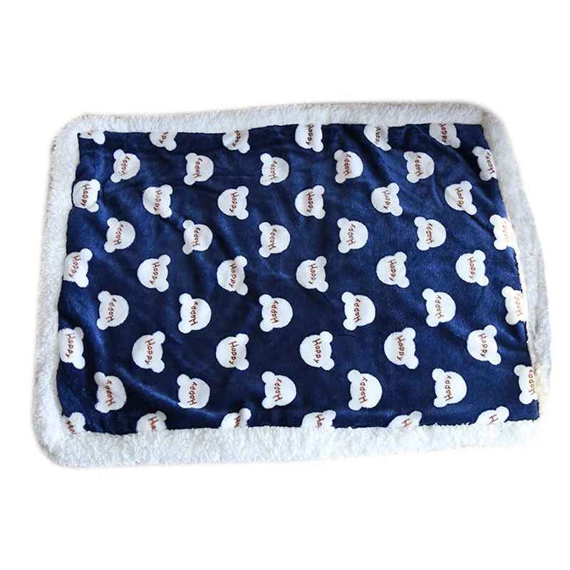 Thick Lamb Fleece Pet Dog Blanket Soft Flannel Cat And Dog Cushion To Keep Warm Cat And Dog Sleeping Blanket Winter Pet Cushion