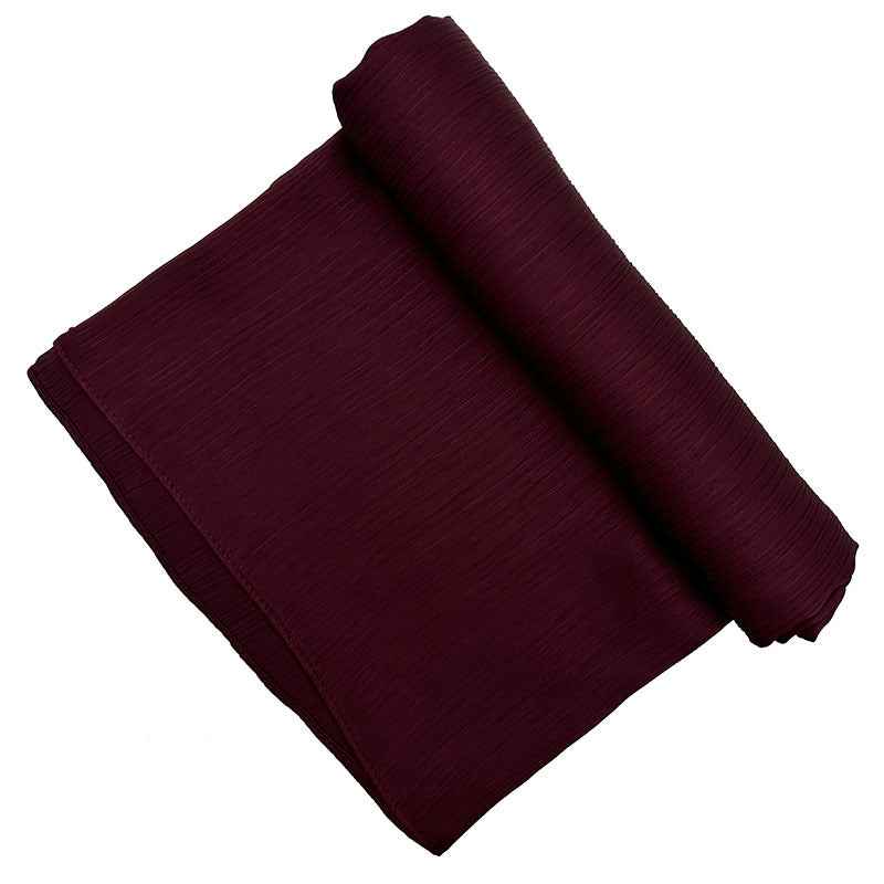 Satin-colored Women's Pleated Scarf Mid-length