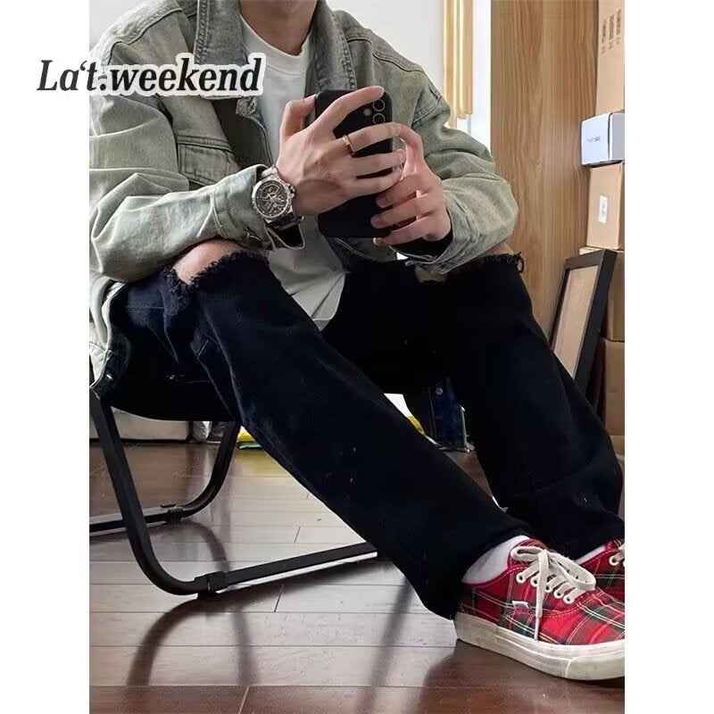 Washed Workwear Retro Denim Jacket For Men