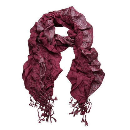 2-Pack Metallic Crinkle Scarf - Magenta Shimmer Evening Wear