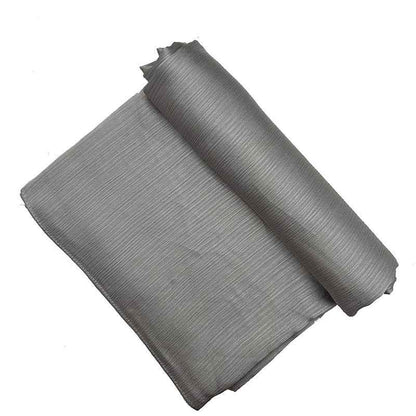 Satin-colored Women's Pleated Scarf Mid-length