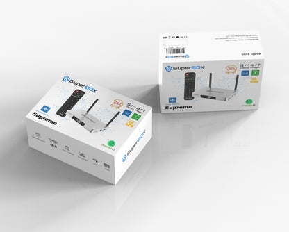 SuperBox Supreme with Premium Edition Apps 2025 Timeshift Feature 4GB RAM+128GB Storage - AMULET RING STORE