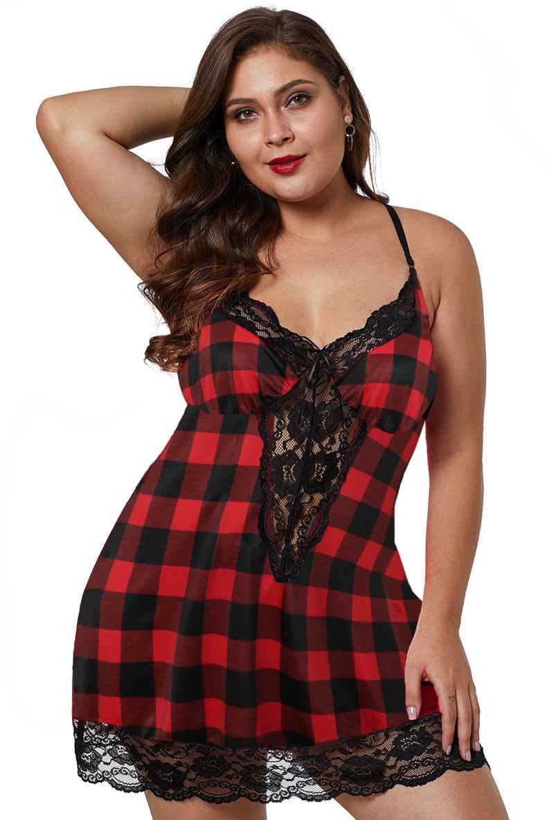 European And American Sexy Plus Size Sexy Nightdress