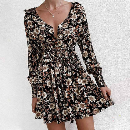 Women Floral Boho Party Dress Sexy Ladies Clothes Dresses