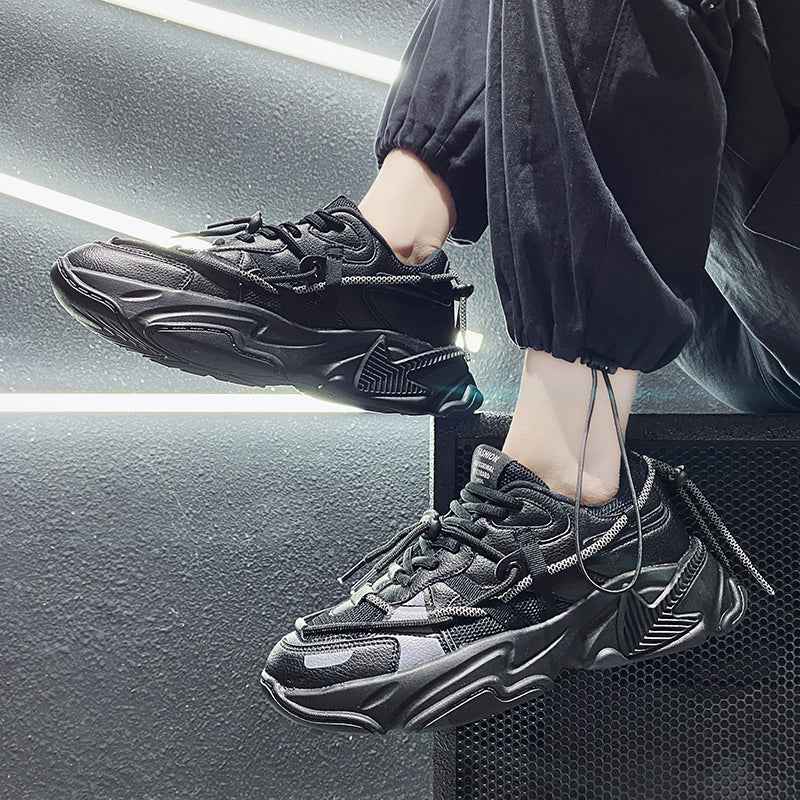Spring Breathable Trend All-Match Mesh Casual Sneakers Walking Footwear Men Chunky Sneakers