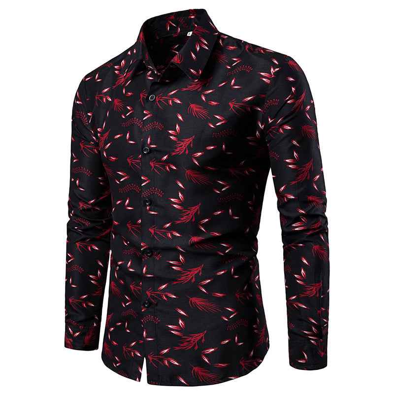 New Style Long Sleeved Shirts Men's Printed Shirts Men's Tops